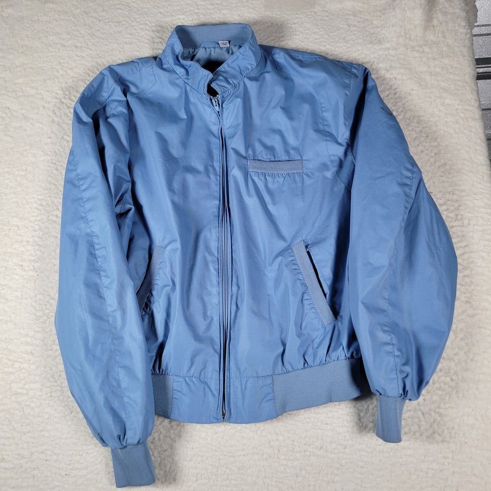 Members Only Racer Jacket Mens Size 42 Blue Vintage Windbreaker Europe Craft 80s